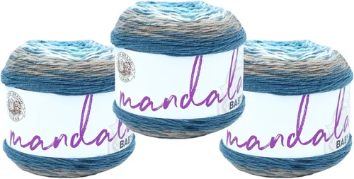 Miniatura 25 de Lion Brand Yarn (1 madeja) Mandala Baby Yarn, Wishing Well, 1770 pies (paquete de 1)