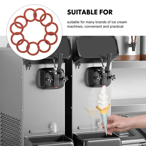 Miniatura 5 de BESTOYARD 10 juntas tóricas de silicona para máquina de bebidas para máquina de helados, kit de juntas para evitar fugas y accesorios de mezcla