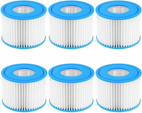 Paquete de 6 filtros de repuesto para bañera de hidromasaje tipo VI para bañera de hidromasaje Saluspa compatible con Lay-Z-Spa, para bomba de