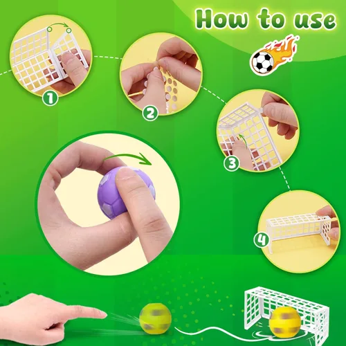 Miniatura 3 de LovesTown 32 juguetes giratorios de pelota de fútbol a granel para niños, recuerdos de fiesta de fútbol para bolsas de regalos, juguetes sensoriales