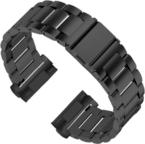 Miniatura 3 de Correa de acero inoxidable compatible con Fitbit Versa 4 / Fitbit Sense 2 / Fitbit Versa 3 / Fitbit Sense, correas de reloj de metal ajustables