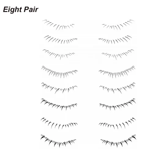 Miniatura 2 de Pestañas postizas inferiores, calcomanías de tatuaje, desechables, aspecto natural, extensión de pestañas, impermeables, pestañas postizas (16 pares)