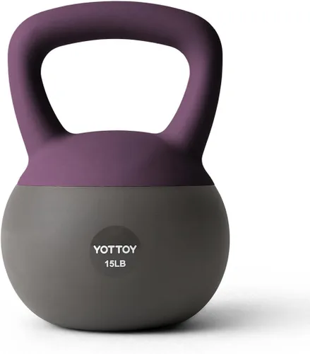 Miniatura 25 de YOTTOY Pesa rusa suave, juego para entrenamiento de fuerza y entrenamientos en casa, base acolchada de lados suaves, mango ancho, ideal