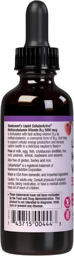Miniatura 8 de BlueBonnet Nutrition Liquid Cellular Active Meticobalamina, frambuesa, 2 onzas líquidas (paquete de 1)