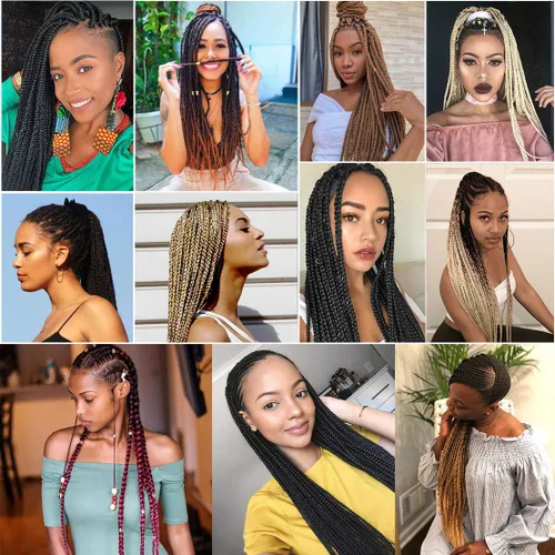 Miniatura 6 de Cabello trenzado preestirado de 22 pulgadas, 6 paquetes de cabello profesional suave Yaki trenzado para trenzas con ajuste de agua caliente