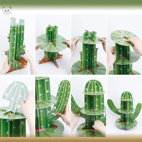 Miniatura 3 de 2 soportes para cupcakes de cactus, forma de cactus verde, decoración de fiesta mexicana para Cielito Lindo Three Esta cumpleaños, suministros