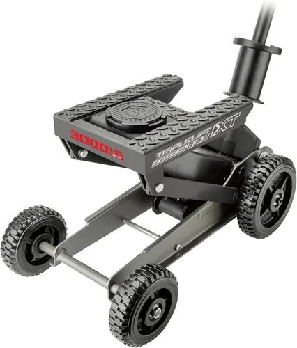 Miniatura 17 de Powerbuilt gato de garaje triple de 1360 kg, resistente para vehículos, camiones, automóviles, motocicletas, gato de transmisión, capacidad de 1.5