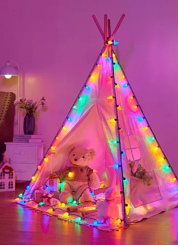 Miniatura 5 de Luces de Navidad C9 para exteriores, 114 pies, 150 luces LED C9 con temporizador y 8 modos de luz, luces impermeables de grado comercial conectables
