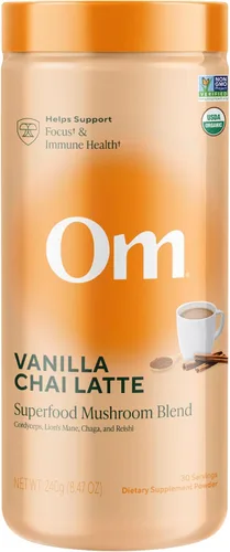 Miniatura 17 de Om Mushroom Superfood Mezcla de café en polvo de hongos, porción única, 10 unidades, granos arábica orgánicos, melena de león, cordyceps, cola