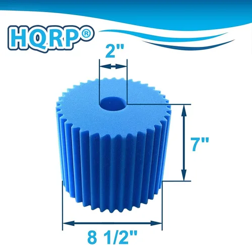 Miniatura 5 de HQRP Filtro de espuma azul (7" x 8 1/2") compatible con aspiradoras centrales Electrolux Aerus Centralux E130A E130B E130F E130G E130J 1590 1590A
