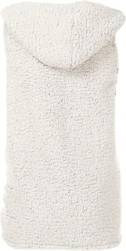 Miniatura 4 de Cárdigan largo con capucha para mujer, forro polar, bolsillo sólido, frente abierto, chaleco cómodo y elegante con capucha