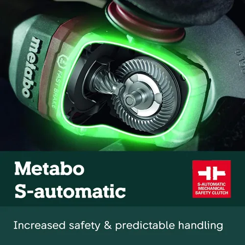 Miniatura 5 de Metabo amoladora angular de 6 pulgadas, 10,000 RPM, 12 amperios, interruptor de paleta sin bloqueo, fabricada en Alemania, WP 13-150 Quick