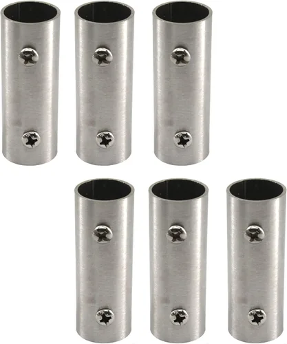 Miniatura 8 de Conector de varilla de tubo recto de acero inoxidable de 1.260 in para bastidores para colgar barandilla de valla (2 piezas)