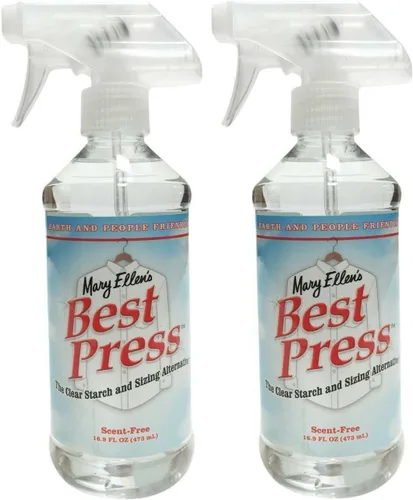 Mary Ellen's Best Press – Paquete de 2 – Aerosol de planchado alternativo de almidón transparente, sin olor, 16.9 onzas – Resistente a las arrugas y