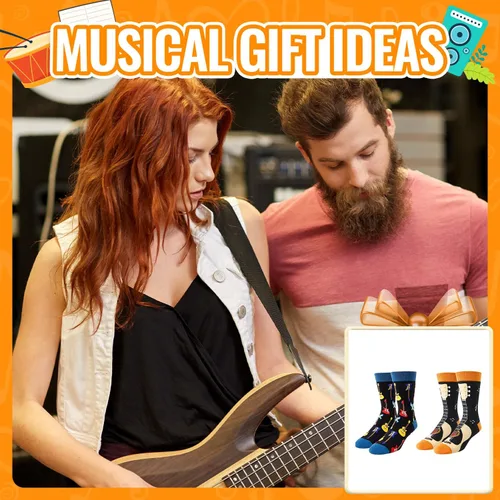 Miniatura 5 de Zmart Gifts for Lawyer & Guitar Lovers - Law Music Socks Men