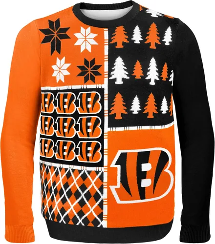 Miniatura 5 de FOCO NFL Unisex-Adult NFL Busy Block Ugly Sweater Bloque ocupado