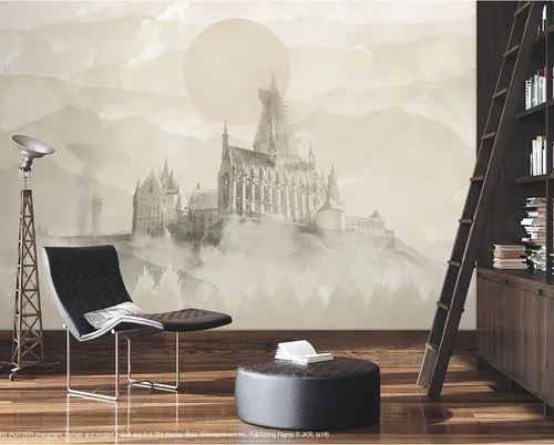 RoomMates RMK12279M - Papel pintado adhesivo para pared, diseño de mural de Harry Potter Castillo de Hogwarts