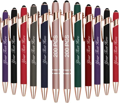 Miniatura 13 de 10 bolígrafos personalizados con nombre y texto para mujeres y hombres, bolígrafos personalizados con grabado gratis, regalos para negocios