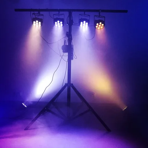 Miniatura 5 de Aleación de aluminio Led Flat Stage Par 7x18W Luces de escenario DJ con control Dmx512 RGBWA UV 6in1 luces, bueno para escenarios de DJ, clubes