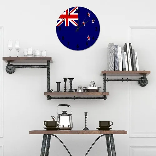 Miniatura 632 de Cheyan Reloj de pared con bandera de Canadá de 12 pulgadas, silencioso, sin tictac, de PVC, funciona con pilas, reloj redondo decorativo, regalo
