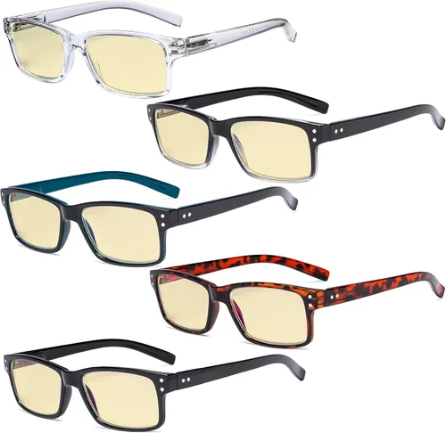 Miniatura 20 de Eyekepper Paquete de 7 lentes de lectura con bloqueo de luz azul para hombres +1.50 Bloqueador de luz azul b40 – 7 pares