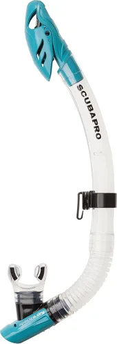 Miniatura 10 de SCUBAPRO Spectra Dry Snorkel with Purge Valve, Flexible Lower Corrugated Tube, Regulator-Style Mouthpiece and Quick-Connect Clip Negro