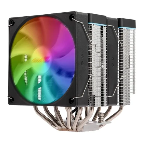 Miniatura 9 de Ventilador de refrigeración por aire IX20 ARGB Twin Tower CPU Cooler 6 tubos de calor de cobre, 5.00 x 5.4 x 6.2 pulgadas, AMD AM4/AM5 e Intel LGA