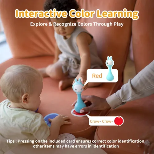 Miniatura 4 de alilo Smarty Bunny Sonajero de Bebé con Luces Musicales, Juguetes para Recién Nacidos de 0-3-6-12-18-24 Meses, Regalos para Niños y Niñas de 1 Año