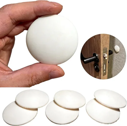 Miniatura 12 de BINJO Protectores de pared para topes de puerta (paquete de 6) - Protector de pared de goma de 1.77 pulgadas para pomo de puerta, protector de pared