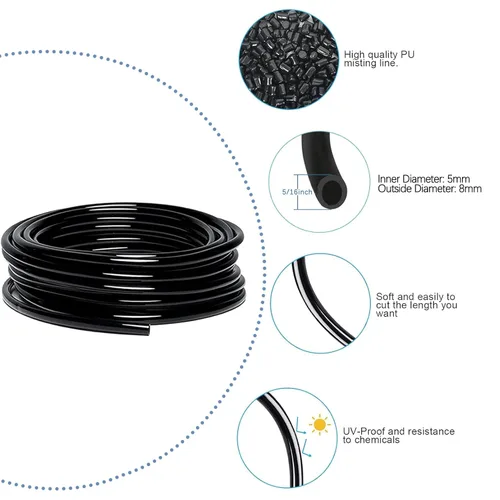 Miniatura 4 de Kit de riego por goteo de 49.21 pies, sistema automático de riego por goteo, sistema de riego de jardín flexible de 360°, sistema de riego de jardín