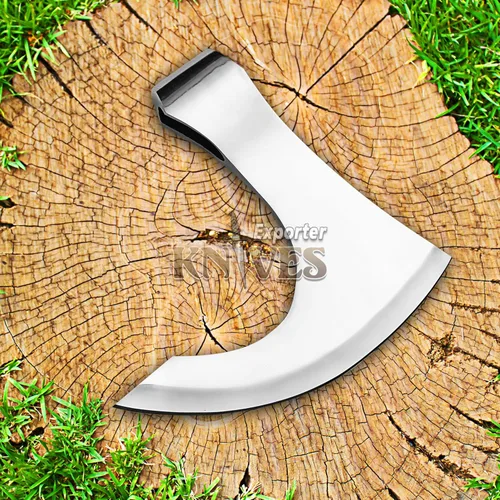 Miniatura 4 de Cabeza de hacha vikingo del acero de carbono/cabeza barbada del hacha que acampa CSH-01