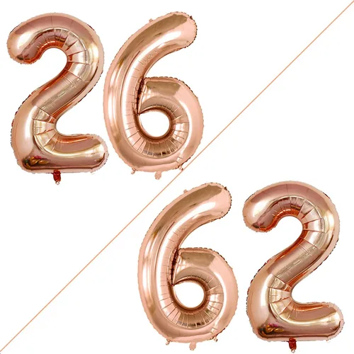 Miniatura 272 de Goer, conjunto de globos de papel aluminio para decoraciones de cumpleaños, globos de las letras de feliz cumpleaños y de números Oro