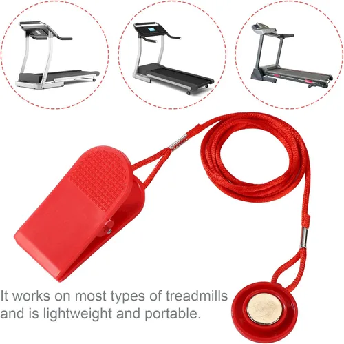 Miniatura 4 de 2pcs Universal Treadmill Magnet Safety Key, 2 Styles Treadmill Key Replacement Part Replacement Magnetic Safety Emergency Machine Stop Accessories