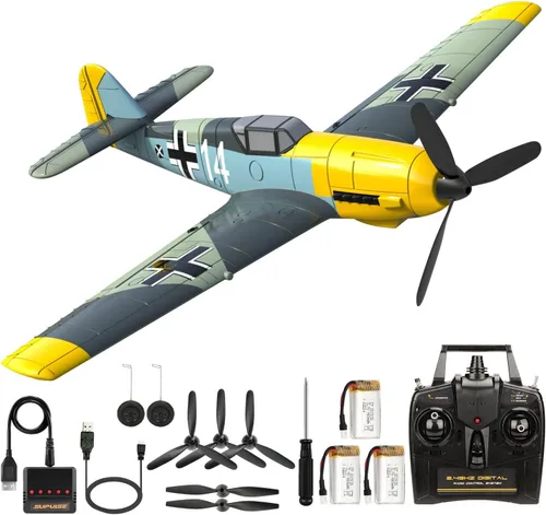 Miniatura 12 de Avión RC P51 de 4 canales con control remoto Aileron/Aerobatic/3Level FC/Gyro estabilizador fácil control para niños adultos principiantes Mejor