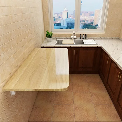 Miniatura 8 de Mesa plegable de pared para montaje en pared, mesa plegable de pared resistente, complemento perfecto para oficina, lavandería, hogar, bar, cocina