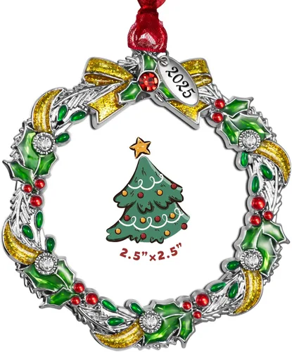 Miniatura 8 de GUOER Marco de Fotos de Adorno para Árbol de Navidad 2025, Regalo Conmemorativo de Vacaciones, Decoración del Hogar, Decoraciones de Navidad