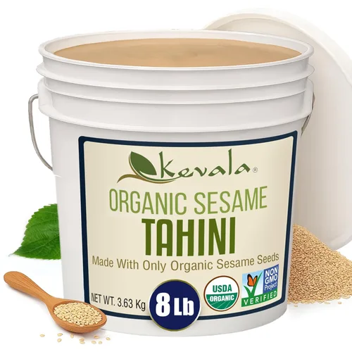 Miniatura 14 de Kevala Tahini de sésamo orgánico – USDA orgánico, proyecto sin OMG verificado y certificado Kosher (16 onzas (paquete de 5))