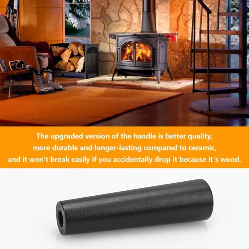 Miniatura 7 de 1600664 Reemplazo de mango de estufa de madera para chimenea Vermont Castings, apto para montaje de mango de madera Fallaway para piezas de repuesto