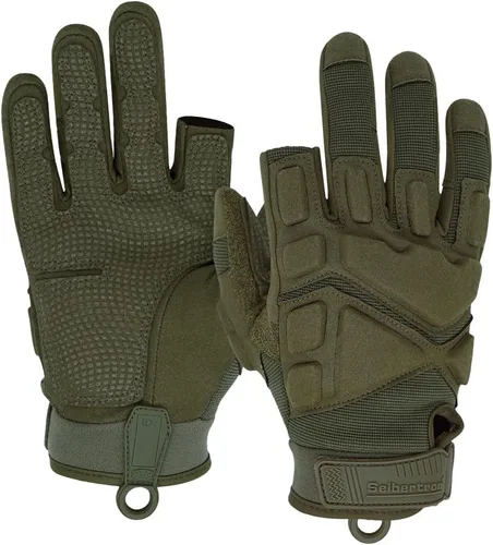 Miniatura 12 de Seibertron Guantes S.O.L.A.G para deportes al aire libre resistentes al agua con dedo completo y pantalla táctil, para adultos y jóvenes Negro-1/2