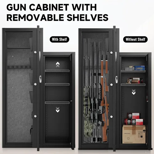 Miniatura 6 de KAER 8-10 Armario de Seguridad para Armas, Armario de Seguridad Grande para Rifles y Pistolas, Armario de Seguridad para Armas de Rifle de Acceso