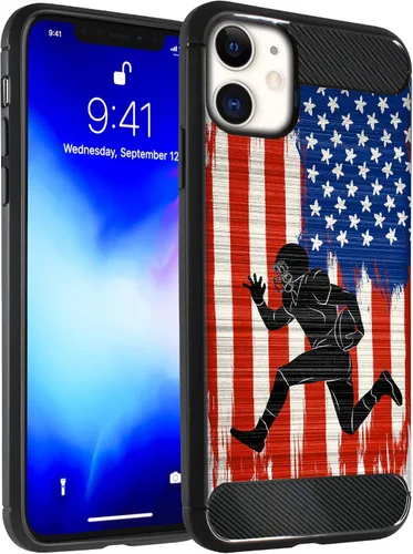 Miniatura 15 de CasesOnDeck - Funda compatible con Apple iPhone 11 / iPhone XI (2019) de 6.1 pulgadas, funda delgada de fibra de carbono TPU para acentuar arañazos