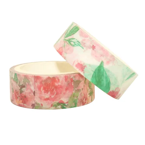 Miniatura 6 de VIVIQUEN Juego de 20 rollos de cinta washi de flores, 0.591 in de cinta washi floral para diario de viñetas, cintas decorativas de enmascaramiento