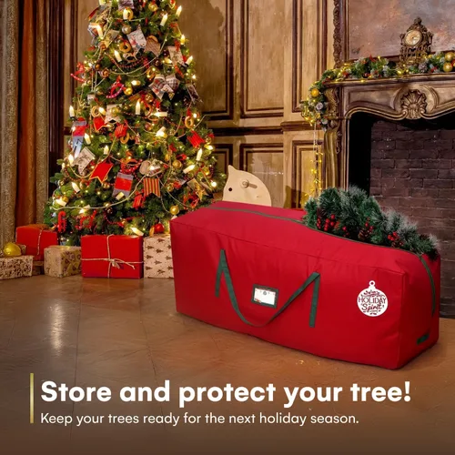 Miniatura 2 de Bolsa de almacenamiento para árbol de Navidad de Holiday Spirit para árboles de 7.5 pies, bolsa de Navidad de lona Oxford 600D resistente con asas