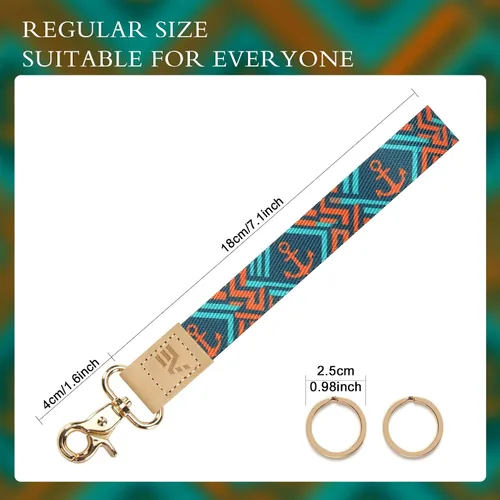 Miniatura 2 de EcoVision - Llaveros lindos con correa para llaves, llavero de muñeca para mujer, correa de insignia con 2 argollas para llaves