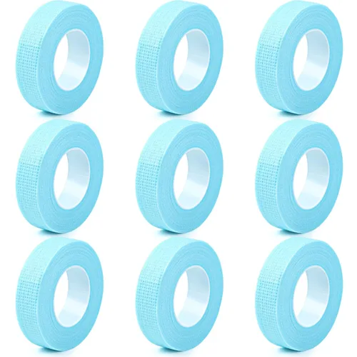 UPINS 24 rollos de cinta de pestañas, cinta de tela microporosa transpirable para suministros de extensión de pestañas (verde)