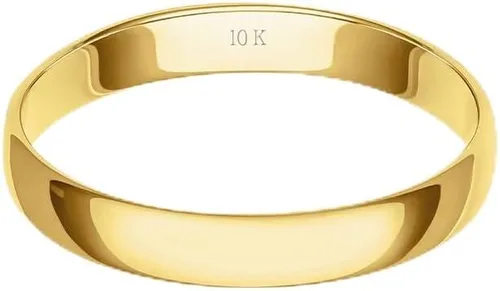 Alianza de boda clásica simple y simple de 10 quilates o 14 quilates, oro blanco o amarillo, 0.118 pulgadas, para hombre o mujer Brilliant