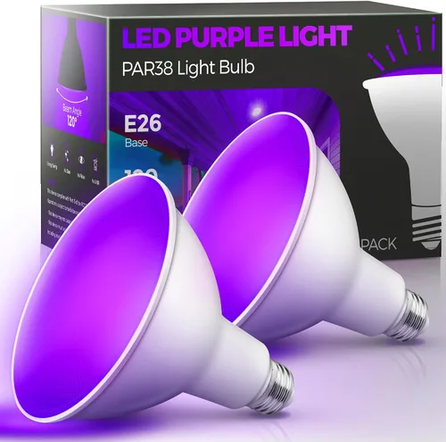 Miniatura 14 de LOHAS - Bombillas amarillas para insectos para exteriores, luz de inundación LED PAR38 para exteriores, equivalente a 150-200 W, 2000 K,