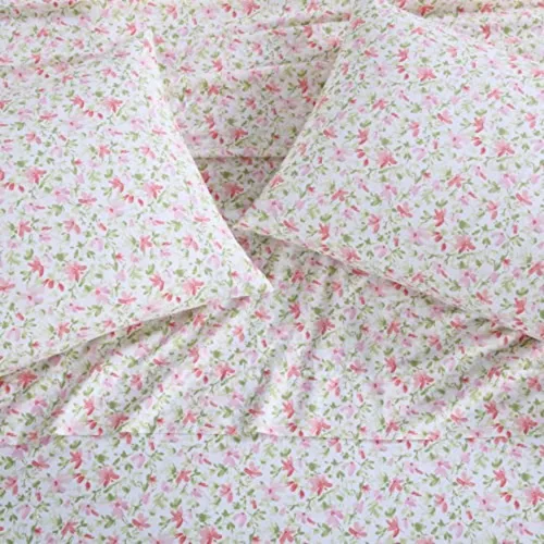 Miniatura 8 de Laura Ashley - Sábanas tamaño King, juego de ropa de cama de percal de algodón, ligeras y transpirables para decoración del hogar