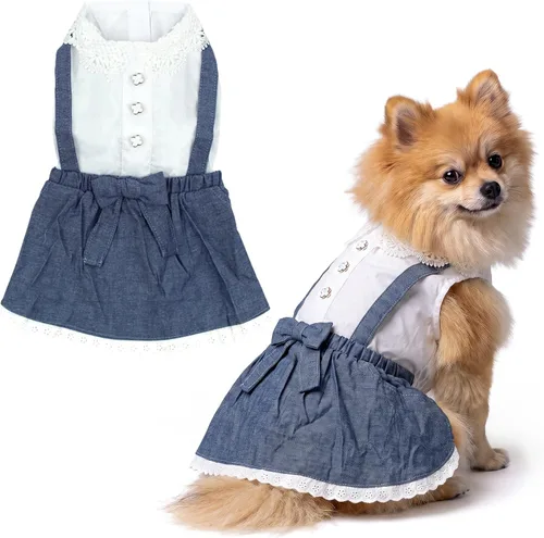 Miniatura 59 de Parisian Pet Chambray - Vestido para perro - Ligero sin mangas para perro, niña, talla XS Chambray en general