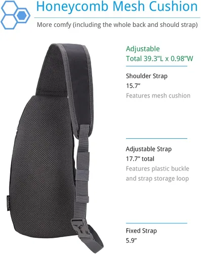Miniatura 4 de Mochila cruzada para hombres y mujeres, mochila para el pecho, bolsa de hombro, gimnasio, ciclismo, viajes, deportes al aire libre
